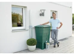 Regentonne Eckig 300 l mit Deckel & Hahn*Garantia Discount