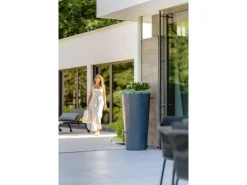 Garantia Regenwasser-Nutzung|Regenwasser-Behälter Stone 2in1 inkl. Pflanzschale 210 l Lava