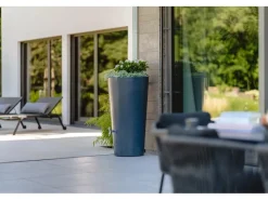 Garantia Regenwasser-Nutzung|Regenwasser-Behälter Stone 2in1 inkl. Pflanzschale 210 l Lava