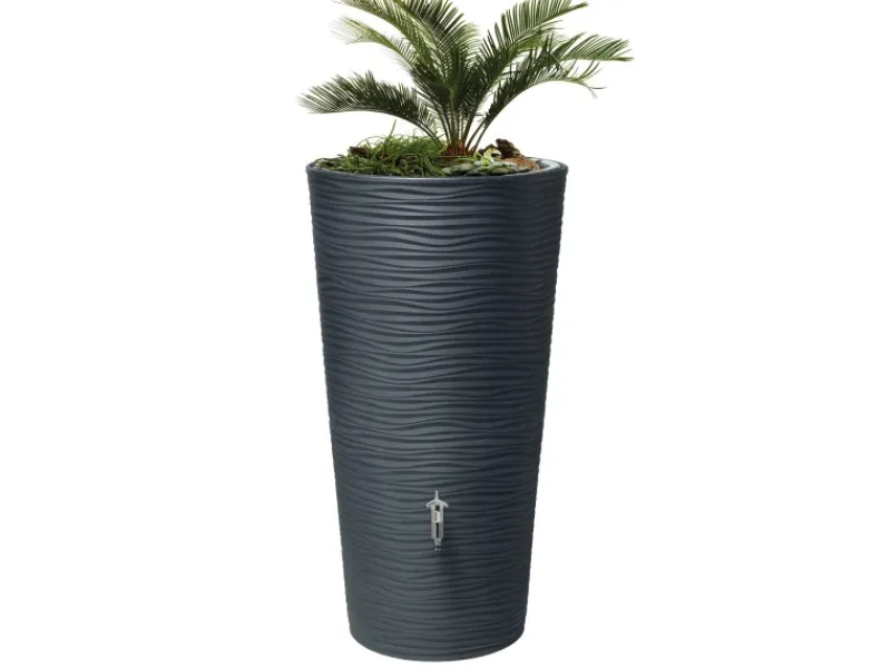 Regenwasser-Behälter Natura 2in1 inkl. Pflanzschale 210 l Graphite Grey*Garantia Outlet