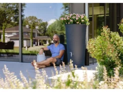 Regenwasser-Behälter Natura 2in1 inkl. Pflanzschale 210 l Graphite Grey*Garantia Outlet
