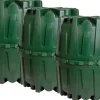 Garantia Regenwasser-Nutzung|Zisterne Herkules 4.800 l inkl. Verbindungs-Set 3 x Grün