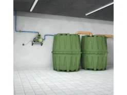 Garantia Regenwasser-Nutzung|Zisterne Herkules 4.800 l inkl. Verbindungs-Set 3 x Grün