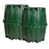 Garantia Regenwasser-Nutzung|Zisterne Tank-Set Herkules 3.200 l inkl. Verbindungs-Set 2 x Grün