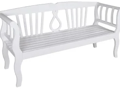 Garden Pleasure Gartenbänke|Bank Arcadia 57 cm x 90 cm x 175 cm Weiß FSC®
