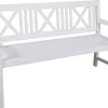 Garden Pleasure Gartenbänke|Bank Malmö 3-Sitzer Weiß FSC®