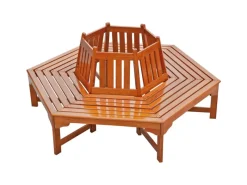 Garden Pleasure Gartenbänke|Baumbank Ontario 6-eckig Braun