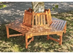 Garden Pleasure Gartenbänke|Baumbank Ontario 6-eckig Braun