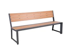 Garden Pleasure Gartenbänke|Gartenbank Silea mit Rückenlehne Braun-Anthrazit