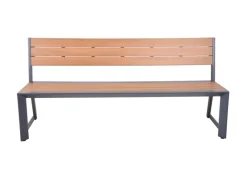 Garden Pleasure Gartenbänke|Gartenbank Silea mit Rückenlehne Braun-Anthrazit