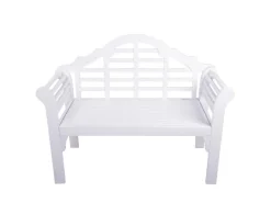 Gartenbank Pattaya 44 cm x 98 cm x 51 cm Weiß FSC®*Garden Pleasure Discount