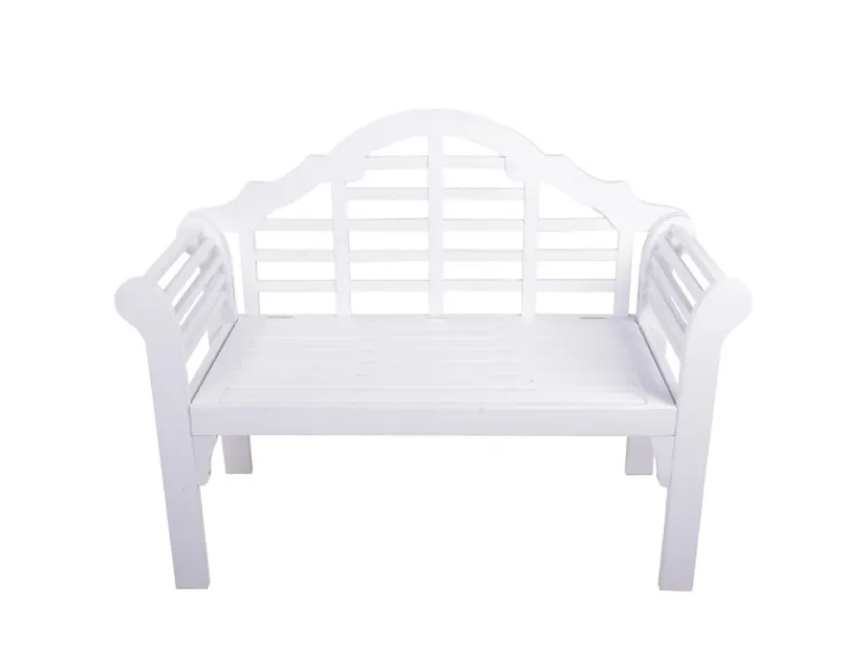 Gartenbank Pattaya 44 cm x 98 cm x 51 cm Weiß FSC®*Garden Pleasure Discount