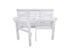 Gartenbank Pattaya 44 cm x 98 cm x 51 cm Weiß FSC®*Garden Pleasure Discount