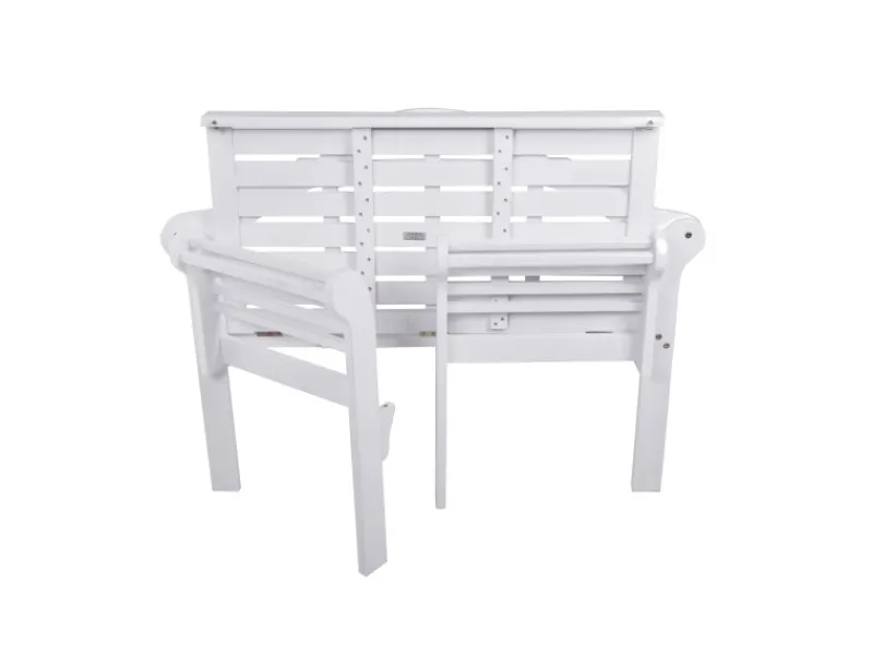 Gartenbank Pattaya 44 cm x 98 cm x 51 cm Weiß FSC®*Garden Pleasure Discount