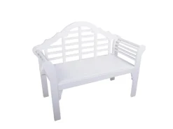 Gartenbank Pattaya 44 cm x 98 cm x 51 cm Weiß FSC®*Garden Pleasure Discount