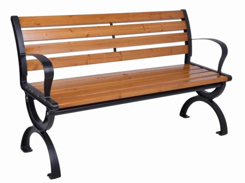 Gartenbank Norwich 72 cm x 51 cm x 120 cm Braun-Schwarz FSC®*Garden Pleasure Sale