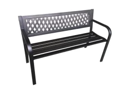 Garden Pleasure Gartenbänke|Balkonmöbel|Gartenbank Askja 76 cm x 50 cm x 119 cm Schwarz