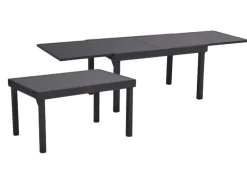 Gartentisch Elena ausziehbar Anthrazit 130 cm x 65 cm*Garden Pleasure Online