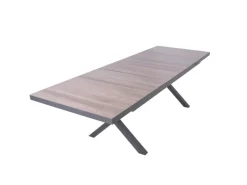 Garden Pleasure Gartentische|Gartentisch ausziehbar Braun-Grau 100 cm x 200 cm
