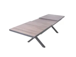 Garden Pleasure Gartentische|Gartentisch ausziehbar Braun-Grau 100 cm x 200 cm