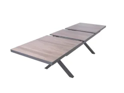 Garden Pleasure Gartentische|Gartentisch ausziehbar Braun-Grau 100 cm x 200 cm