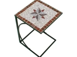 Garden Pleasure Gartentische|Gartentisch AMARILLO Quadratisch Braun-Grau 35 cm x 35 cm