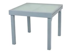 Gartentisch Lola Quadratisch ausziehbar Grau 90 cm x 180 cm*Garden Pleasure New