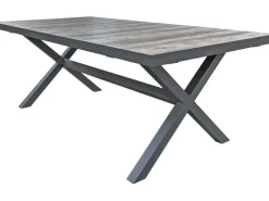 Garden Pleasure Gartentische|Gartentisch RANA Rechteckig Grau 100 cm x 202 cm