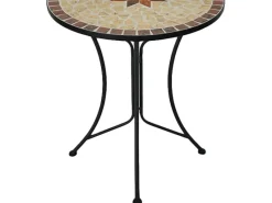 Gartentisch AMARILLO Halbrund Schwarz 30 cm x 60 cm*Garden Pleasure New