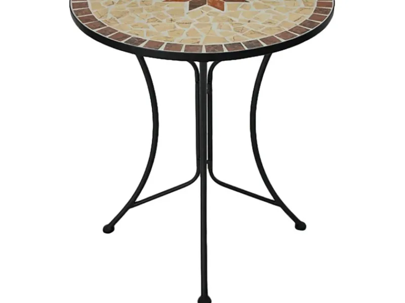 Gartentisch AMARILLO Halbrund Schwarz 30 cm x 60 cm*Garden Pleasure New