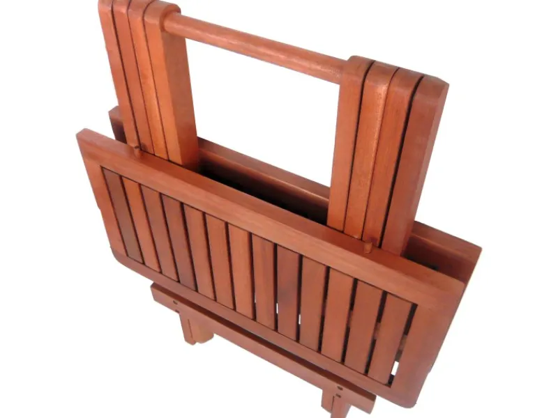 Garden Pleasure Gartentische|Klapptisch Los Angeles Quadratisch Natur 50 cm x 50 cm