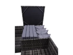 Lounge-Eckgruppe Ramira 4-teilig Schwarz-Grau*Garden Pleasure Discount