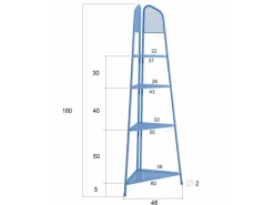 Garden Pleasure Gartenschränke|Mwh Eckregal Ekko 180 cm x 48 cm x 48 cm