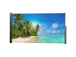 Garden Pleasure Markisen|Seitenmarkise Motiv Malediven 300 cm Schwarz