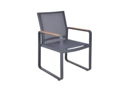 Garden Pleasure Gartenstühle|Sessel Silea 2er Set 85 cm x 56 cm x 60 cm Braun-Schwarz