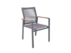 Garden Pleasure Gartenstühle|Stapelstuhl Davina 2er Set Braun-Anthrazit FSC®