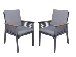 Stuhl Denia mit Auflage 2er Set 86 x 56 x 63 cm*Garden Pleasure Hot