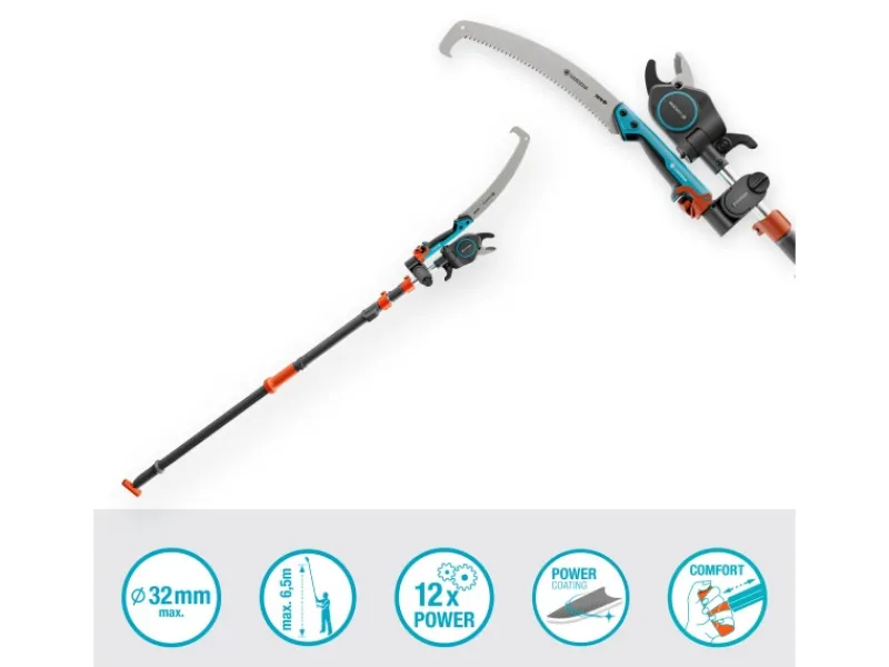 Gardena Heckenscheren|Baumscheren|Baum- und Strauchschneider-Set StarCut Pro L mit Säge und Adapter