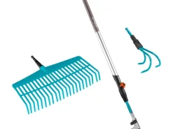 Combisystem-Komplettangebot mit Rechenbesen, Grubber, Fugenkratzer und S*Gardena