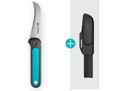 Gardena Baumscheren|Erntemesser VeggieCut inkl. Gürtelholster mit integriertem Schleifstein