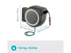 Wand-Schlauchbox Roll Up M/L Weiß mit 25 m Gartenschlauch*Gardena Online