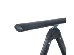 Garmio Gartenstühle|Gartenstuhl Balkonstuhl FLORENZ Schwarz - Gartenstuhl FLORENZ, robustes Aluminiumgestell für Garten