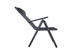 Garmio Gartenstühle|Gartenstuhl Balkonstuhl FLORENZ Schwarz - Gartenstuhl FLORENZ, robustes Aluminiumgestell für Garten