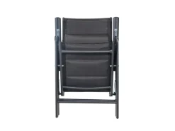 Garmio Gartenstühle|Gartenstuhl Balkonstuhl FLORENZ Schwarz - Gartenstuhl FLORENZ, robustes Aluminiumgestell für Garten