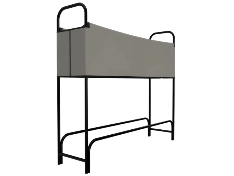 Kaminholzregal Metall Holzunterstand Abdeckung Stapelhilfe 130x30x117cm*Garmio Best