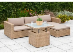 Garten Eckbank-Gruppe Veneto 2-tlg. Natur*Merxx Discount