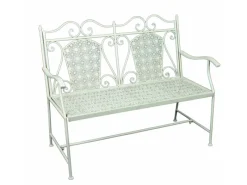 Gartenbank Lascar Metall Weiß 95 x 120 x 48 cm*Garden Pleasure Best