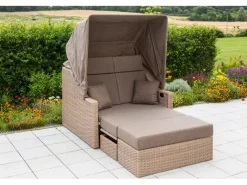 Merxx Gartenbänke|Gartenbank Rimini Natur inkl. Hülle