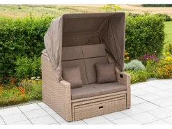 Merxx Gartenbänke|Gartenbank Rimini Natur inkl. Hülle