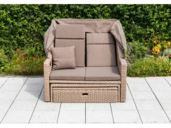 Merxx Gartenbänke|Gartenbank Rimini Natur inkl. Hülle